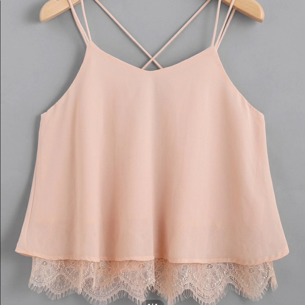 SHEIN | Criss Crock Back Top | Size: S | Color: Pink